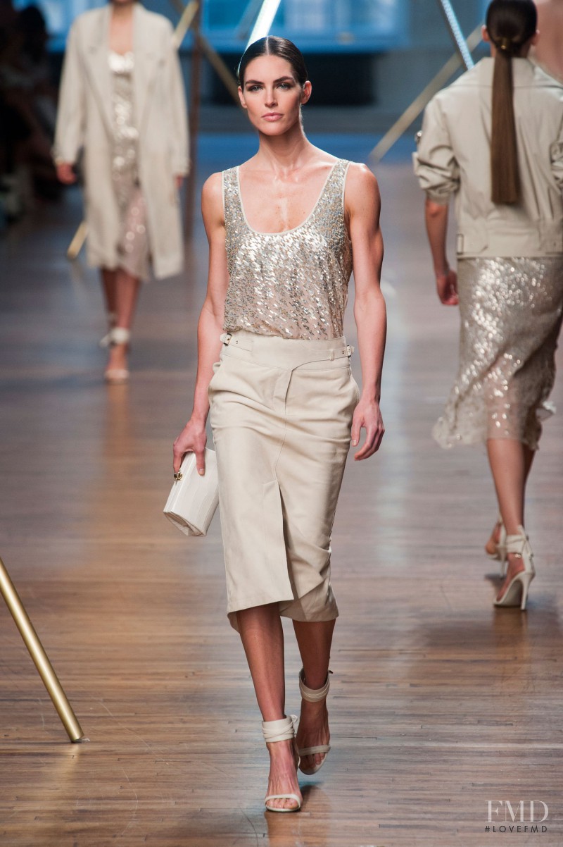 Hilary Rhoda featured in  the Jason Wu fashion show for Spring/Summer 2014
