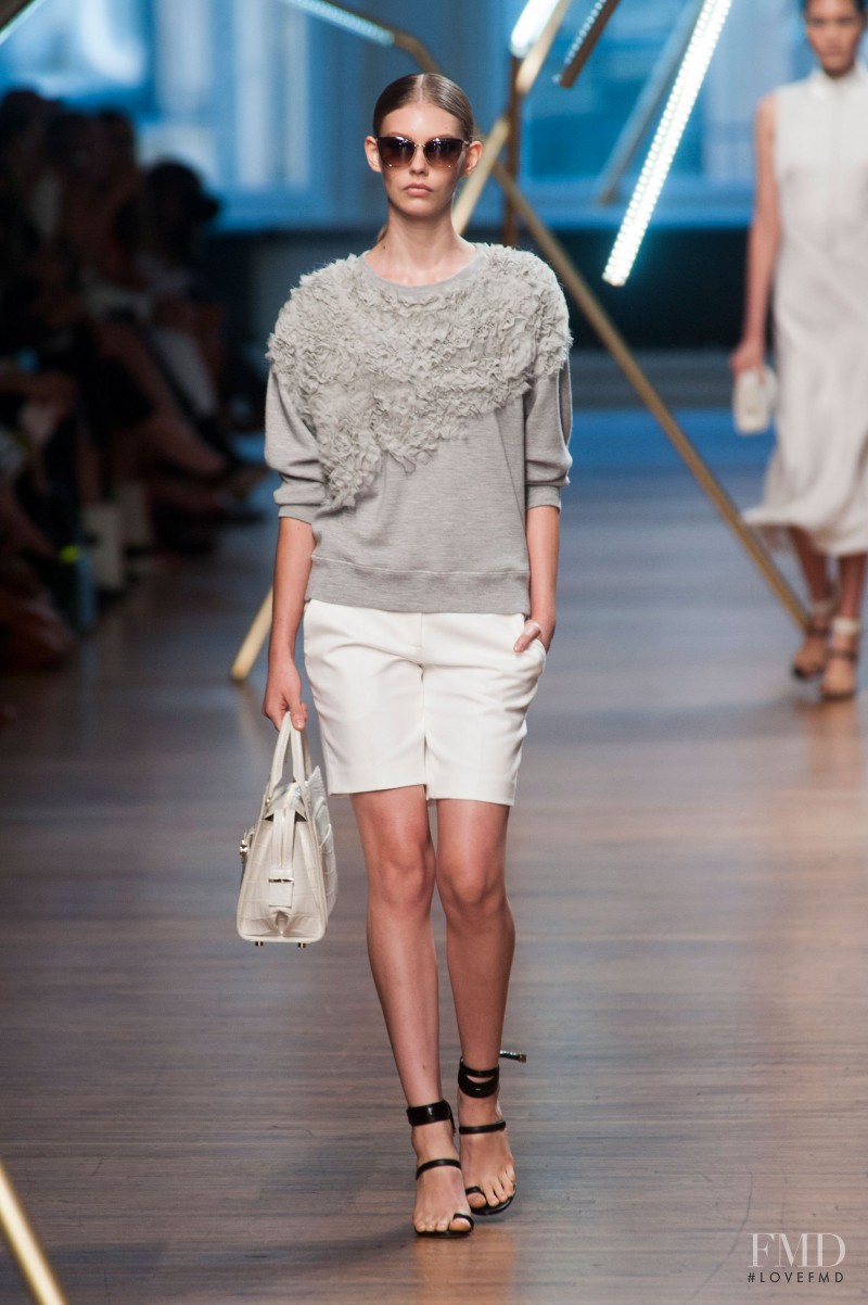 Ondria Hardin featured in  the Jason Wu fashion show for Spring/Summer 2014