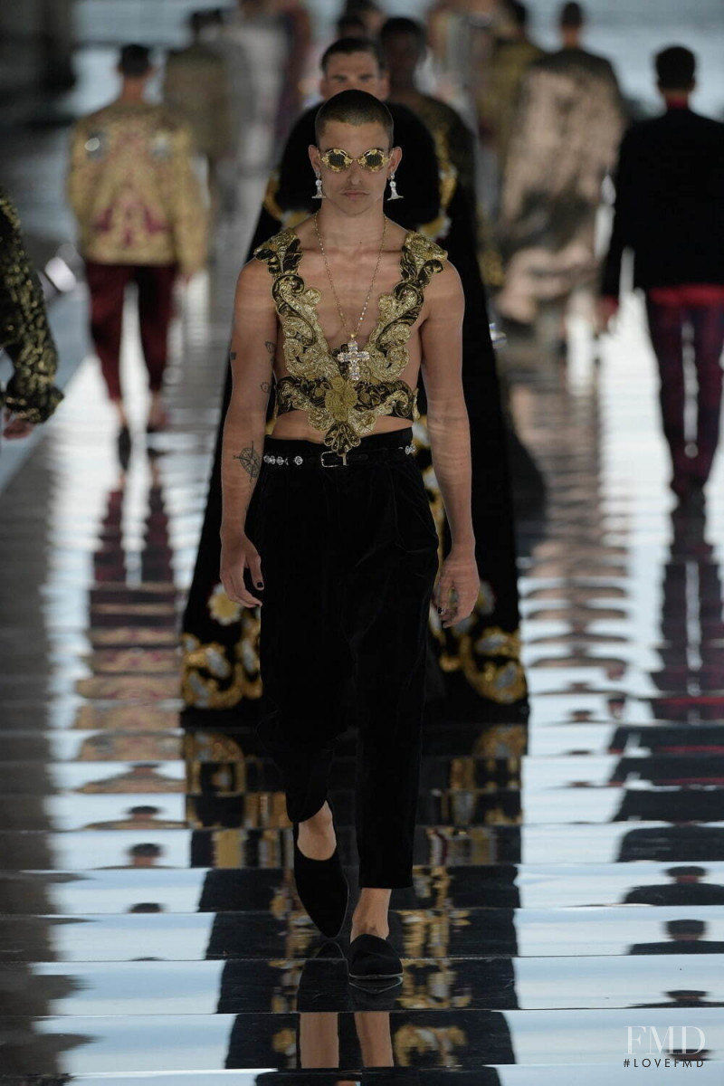Simone Bricchi featured in  the Dolce & Gabbana Alta Moda Alta Sartoria fashion show for Autumn/Winter 2021
