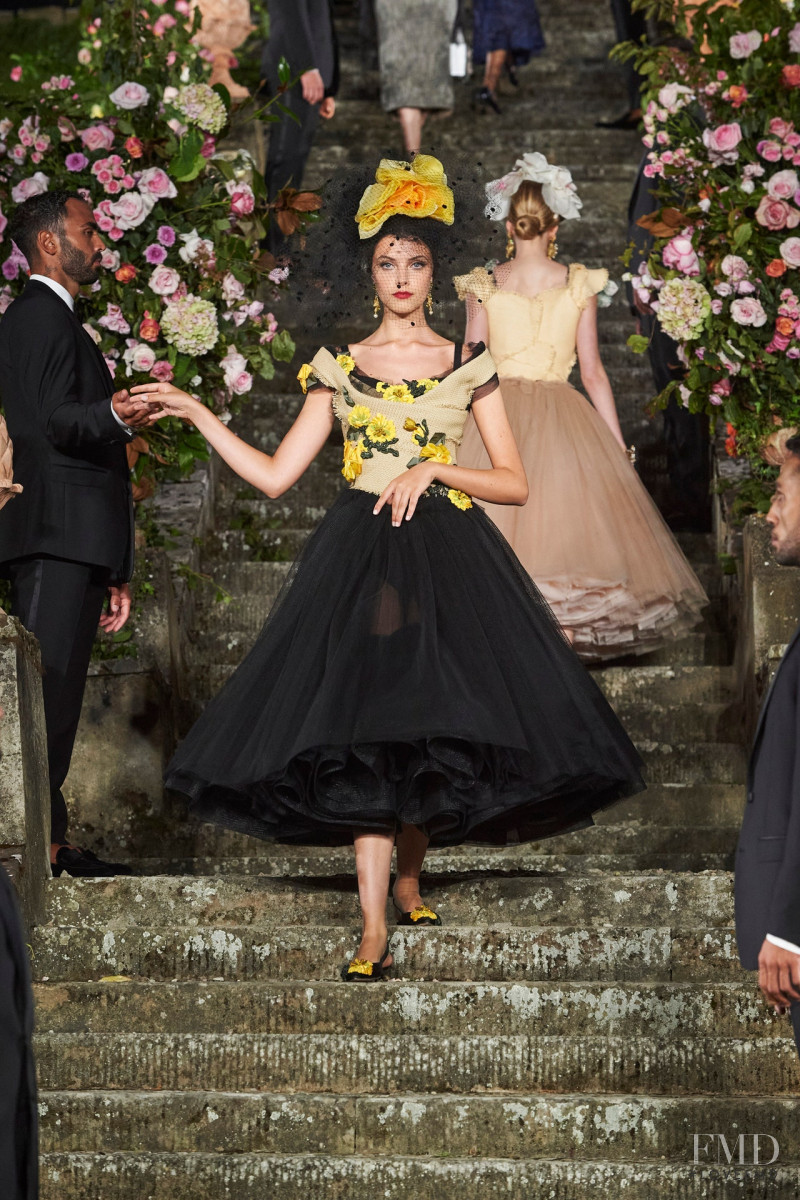 Arianna Amadei featured in  the Dolce & Gabbana Alta Moda fashion show for Autumn/Winter 2020