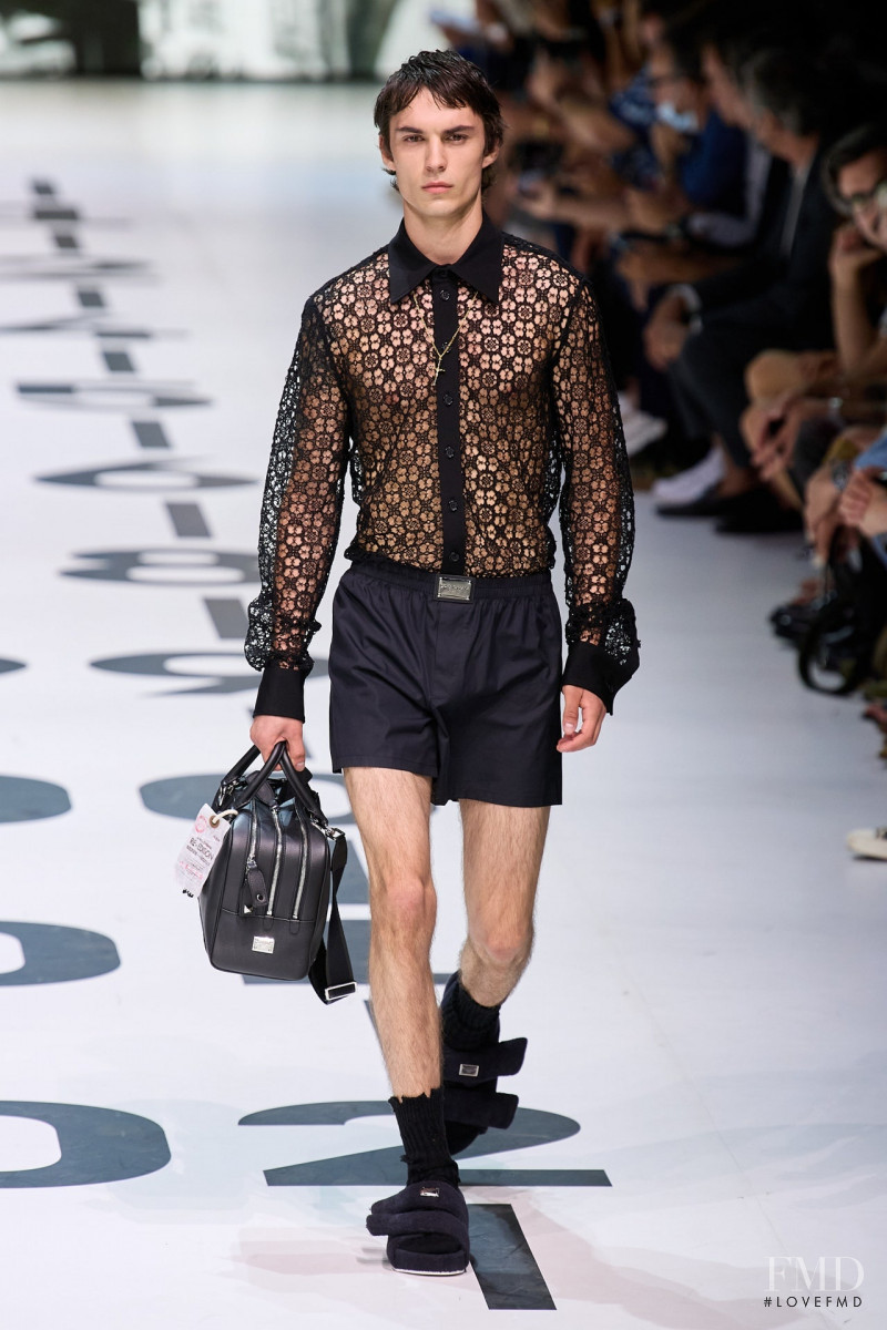 Aleksandr Gudrins featured in  the Dolce & Gabbana fashion show for Spring/Summer 2023