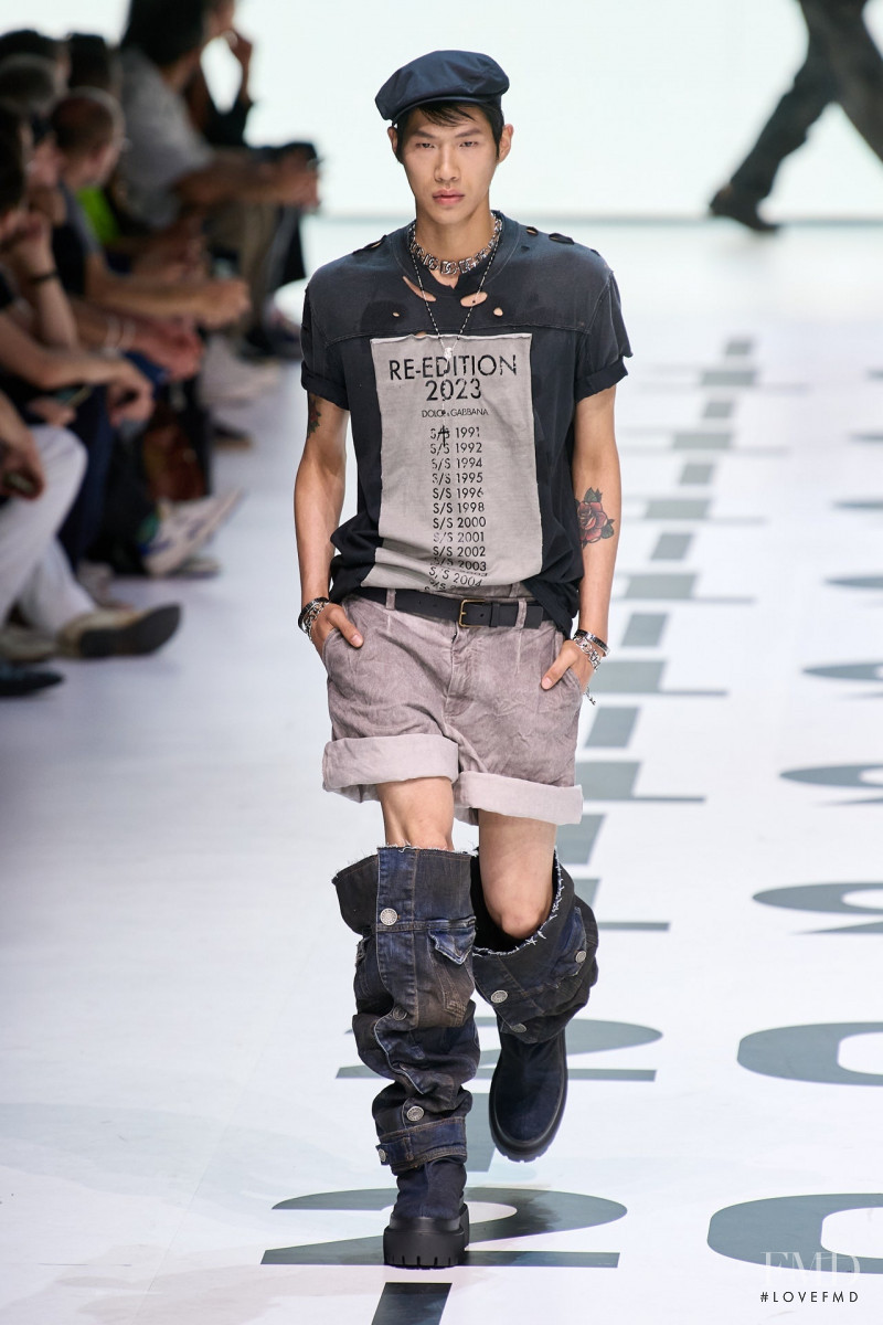 Sanggun Lee featured in  the Dolce & Gabbana fashion show for Spring/Summer 2023