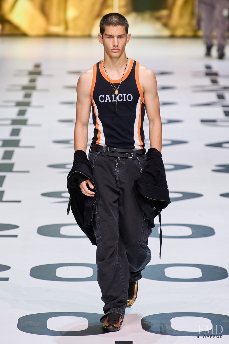 Luka Tesic featured in  the Dolce & Gabbana fashion show for Spring/Summer 2023