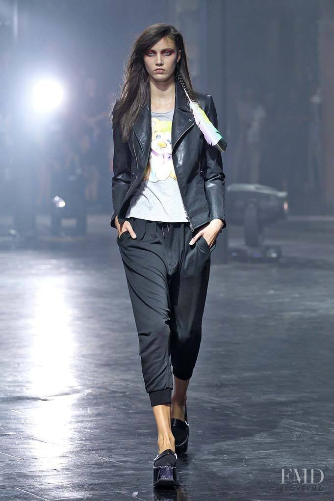 Matilda Lowther featured in  the Y-3 fashion show for Spring/Summer 2014