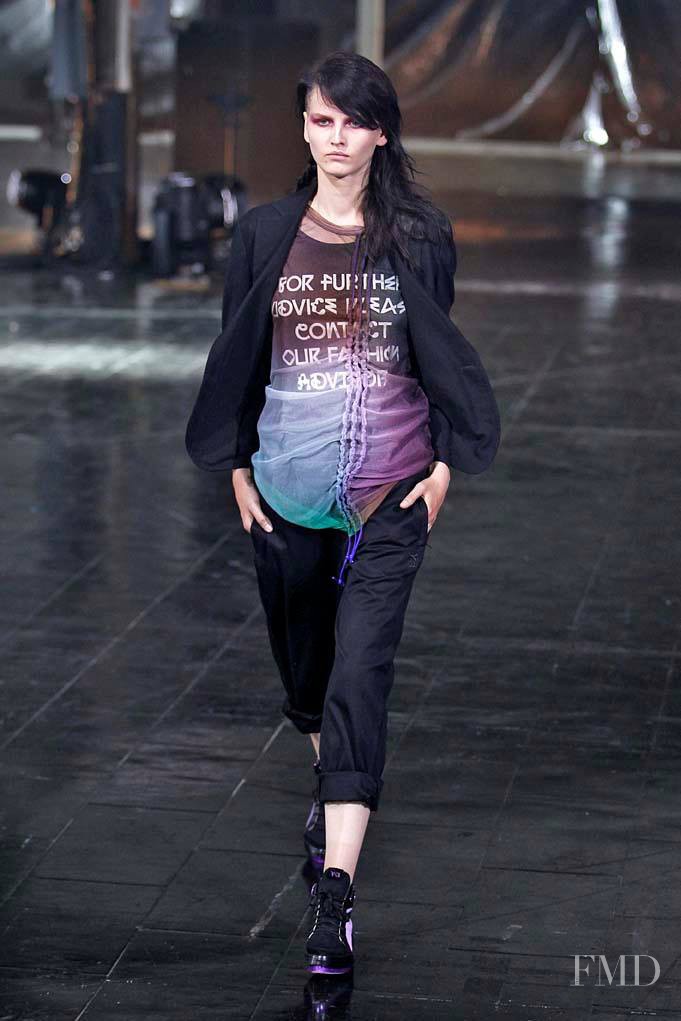 Kati Nescher featured in  the Y-3 fashion show for Spring/Summer 2014