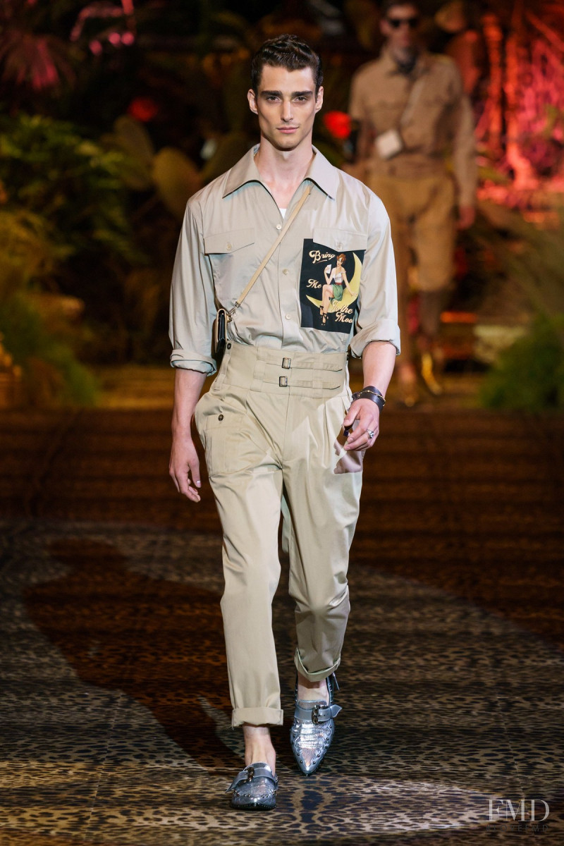 Kane Roberts featured in  the Dolce & Gabbana fashion show for Spring/Summer 2020