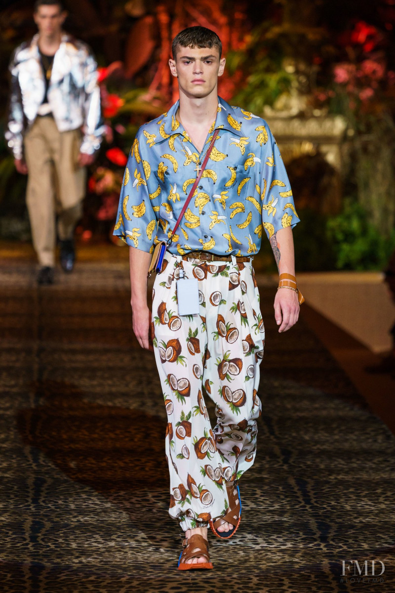 Mattia Giovannoni featured in  the Dolce & Gabbana fashion show for Spring/Summer 2020