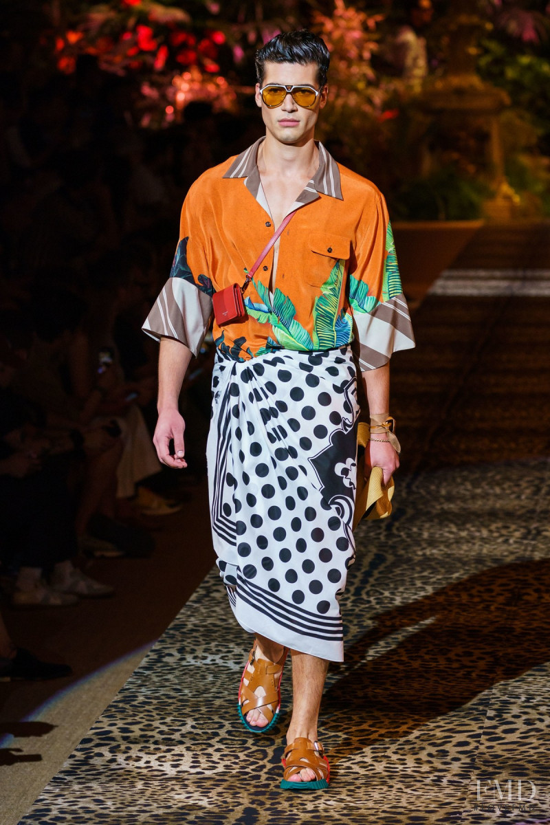 Davide Lenoci featured in  the Dolce & Gabbana fashion show for Spring/Summer 2020
