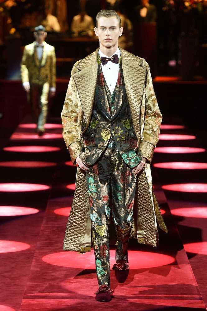 Oliver Houlby featured in  the Dolce & Gabbana fashion show for Autumn/Winter 2019
