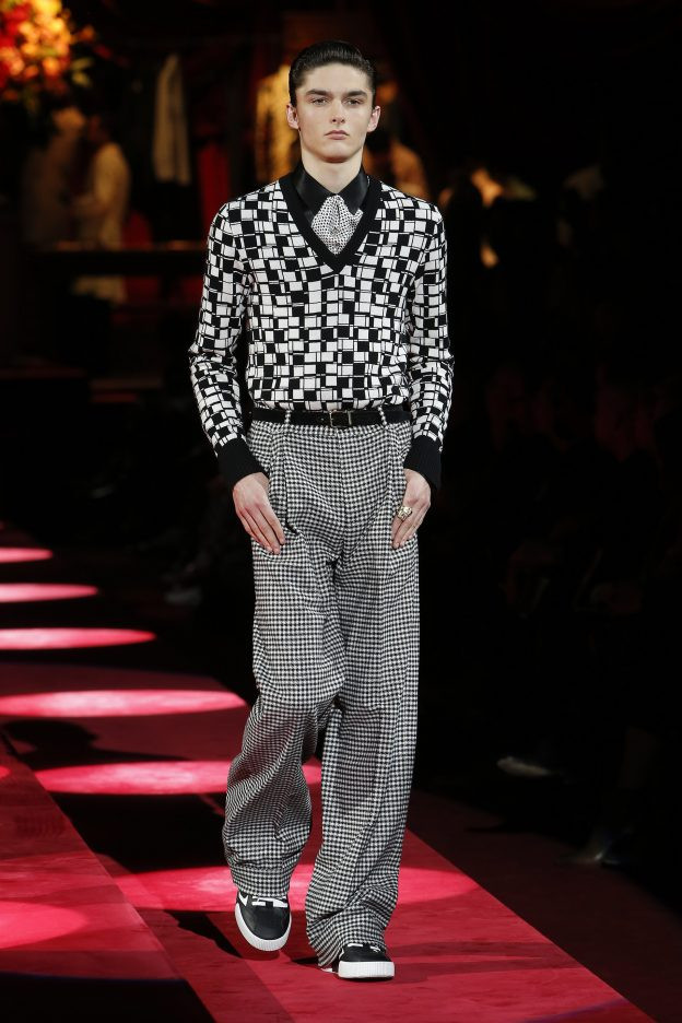 Nils Wendel featured in  the Dolce & Gabbana fashion show for Autumn/Winter 2019