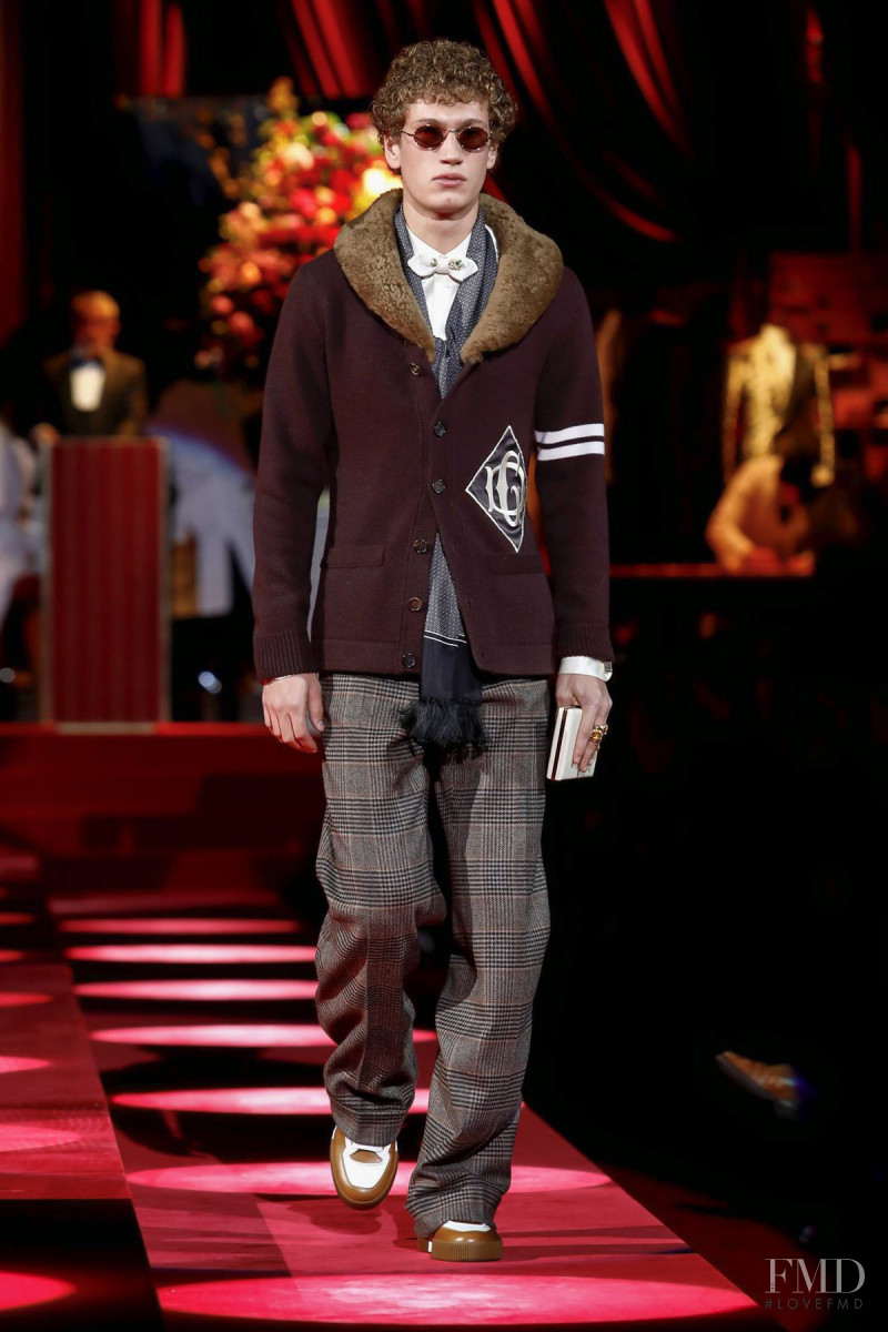 Hugo Villanova featured in  the Dolce & Gabbana fashion show for Autumn/Winter 2019