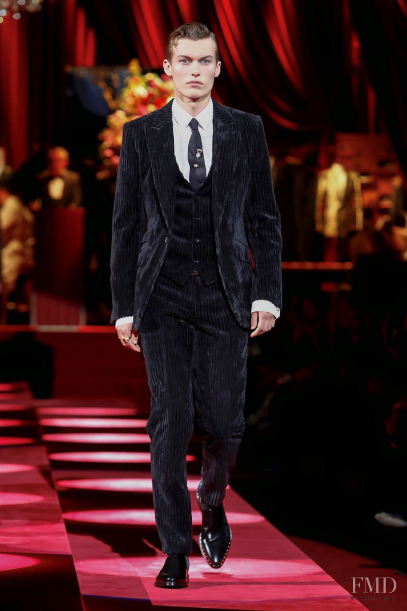 Kasper Peppink featured in  the Dolce & Gabbana fashion show for Autumn/Winter 2019