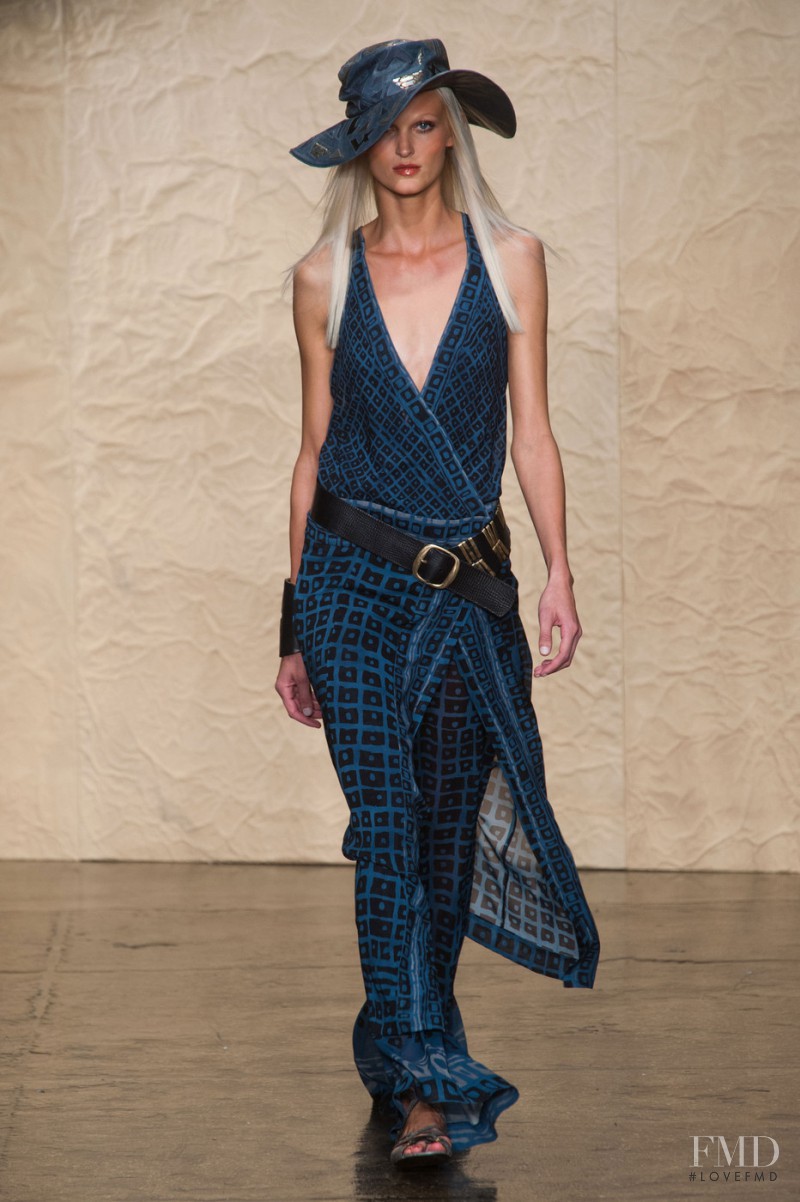 Charlotte Hoyer featured in  the Donna Karan New York fashion show for Spring/Summer 2014