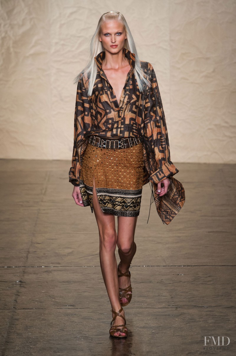 Charlotte Hoyer featured in  the Donna Karan New York fashion show for Spring/Summer 2014