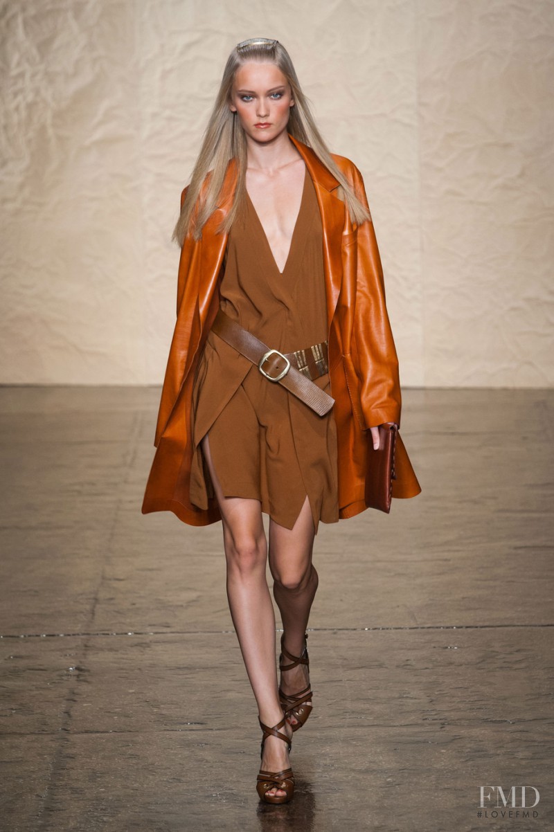 Katerina Ryabinkina featured in  the Donna Karan New York fashion show for Spring/Summer 2014