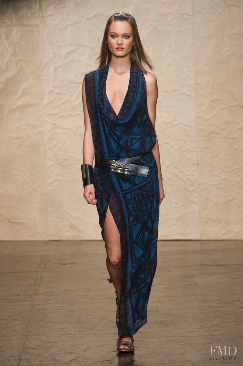 Monika Jagaciak featured in  the Donna Karan New York fashion show for Spring/Summer 2014