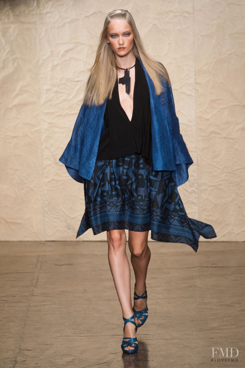 Katerina Ryabinkina featured in  the Donna Karan New York fashion show for Spring/Summer 2014
