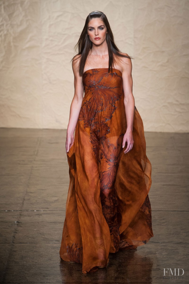 Hilary Rhoda featured in  the Donna Karan New York fashion show for Spring/Summer 2014