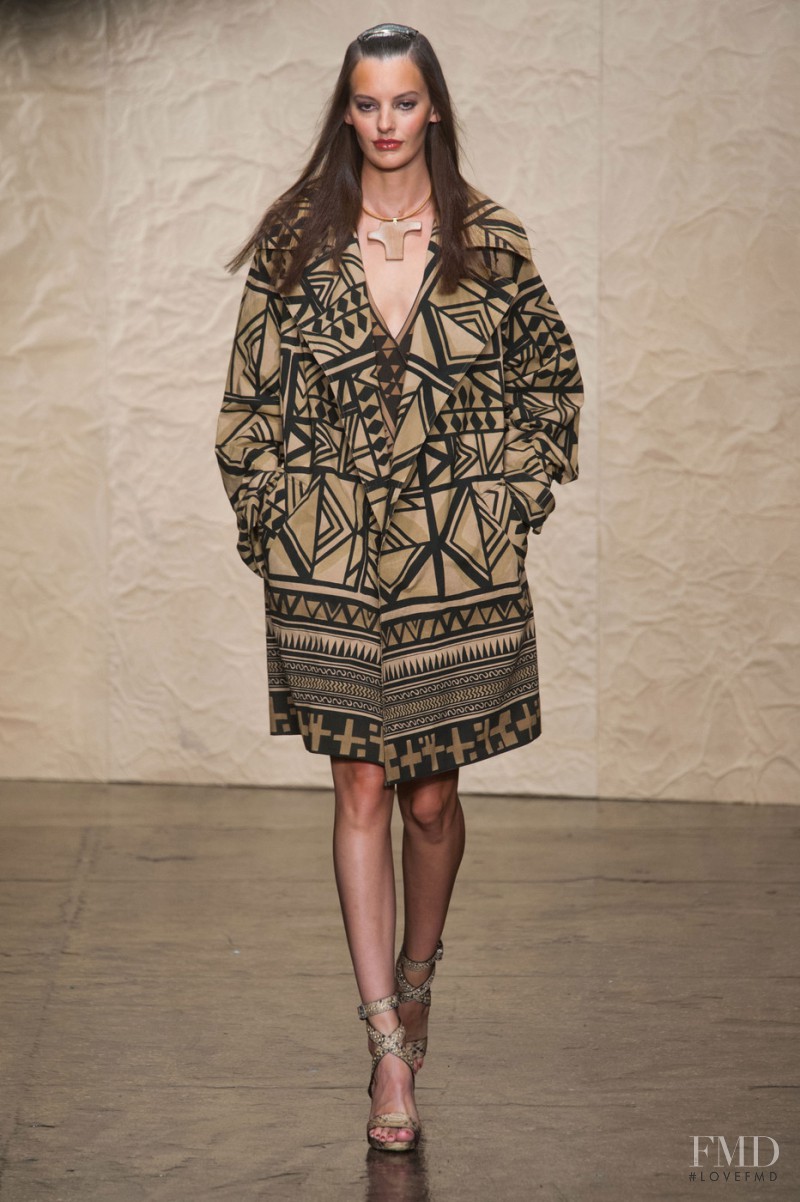 Amanda Murphy featured in  the Donna Karan New York fashion show for Spring/Summer 2014
