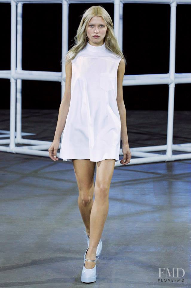 Hana Jirickova featured in  the Alexander Wang fashion show for Spring/Summer 2014