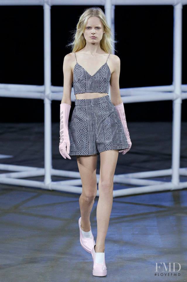 Hanne Gaby Odiele featured in  the Alexander Wang fashion show for Spring/Summer 2014
