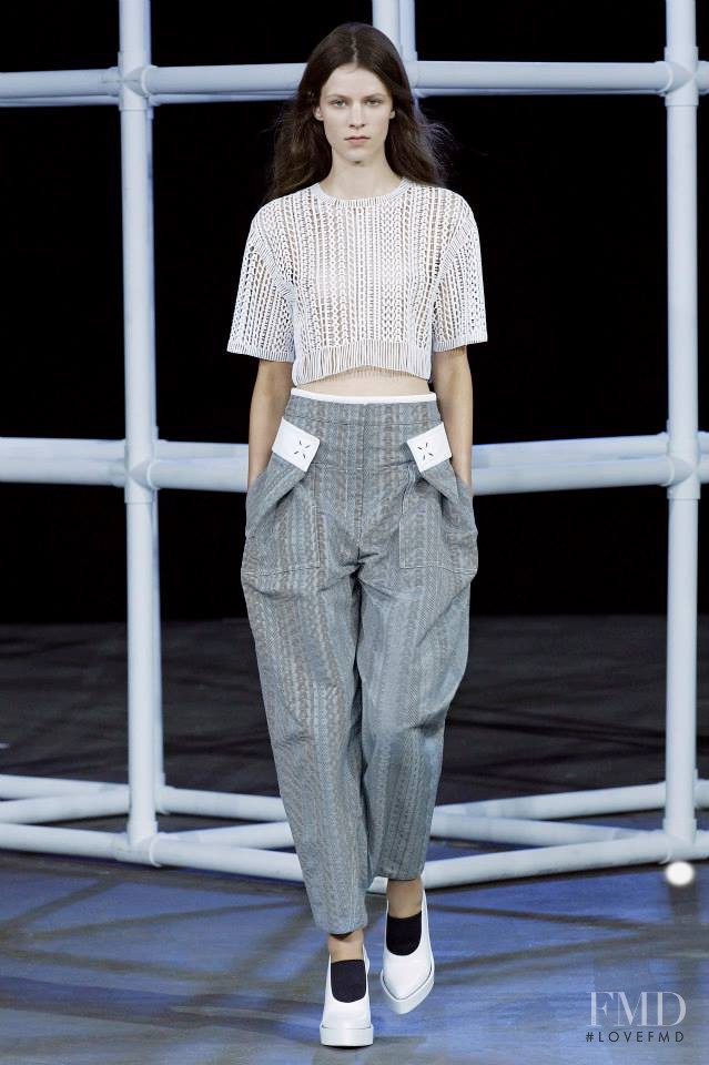 Kayley Chabot featured in  the Alexander Wang fashion show for Spring/Summer 2014
