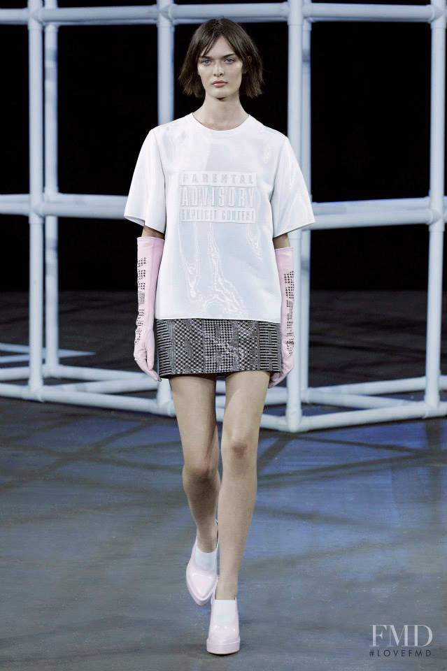 Sam Rollinson featured in  the Alexander Wang fashion show for Spring/Summer 2014