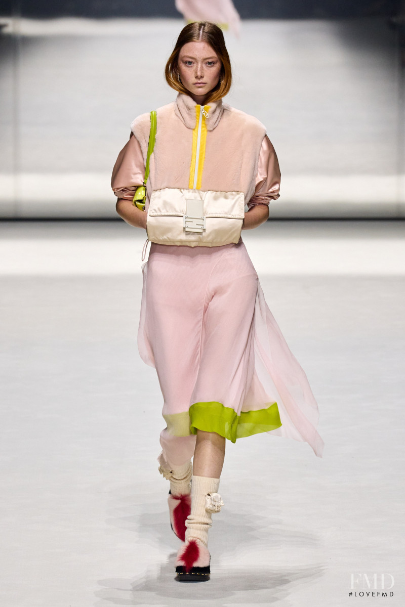 Sara Grace Wallerstedt featured in  the Fendi fashion show for Resort 2023