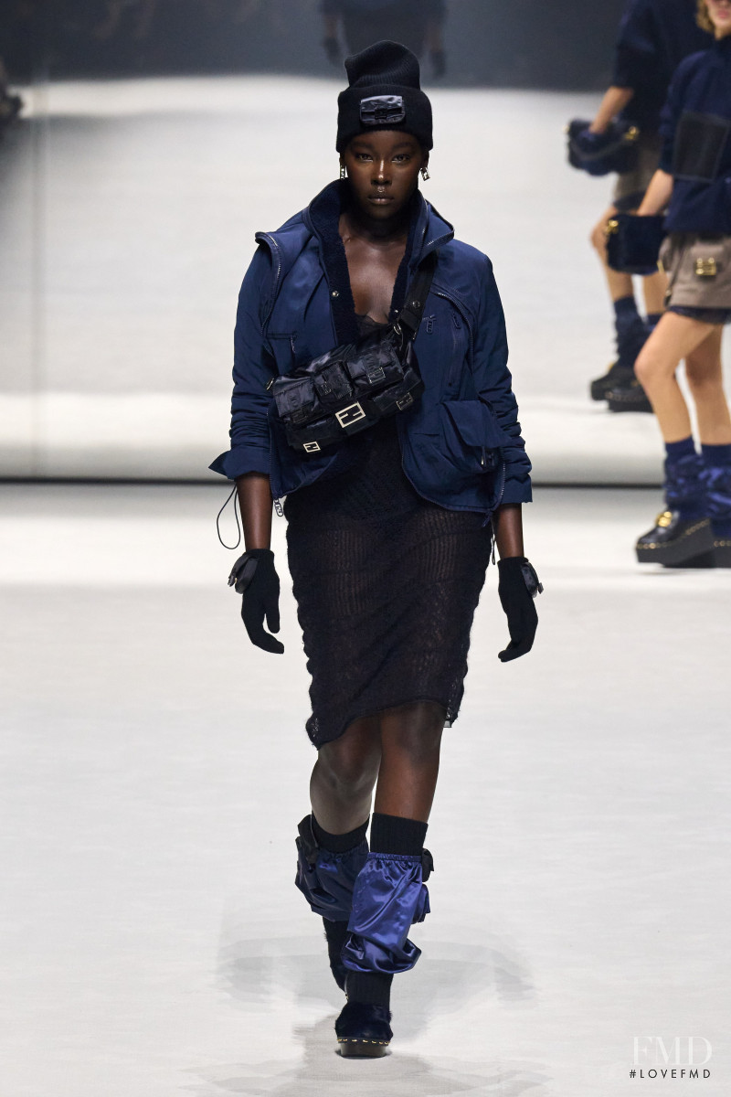 Ajok Daing featured in  the Fendi fashion show for Resort 2023