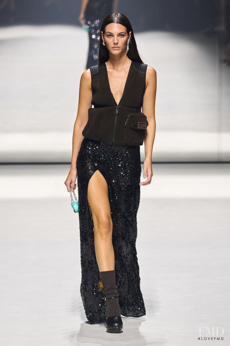 Vittoria Ceretti featured in  the Fendi fashion show for Resort 2023