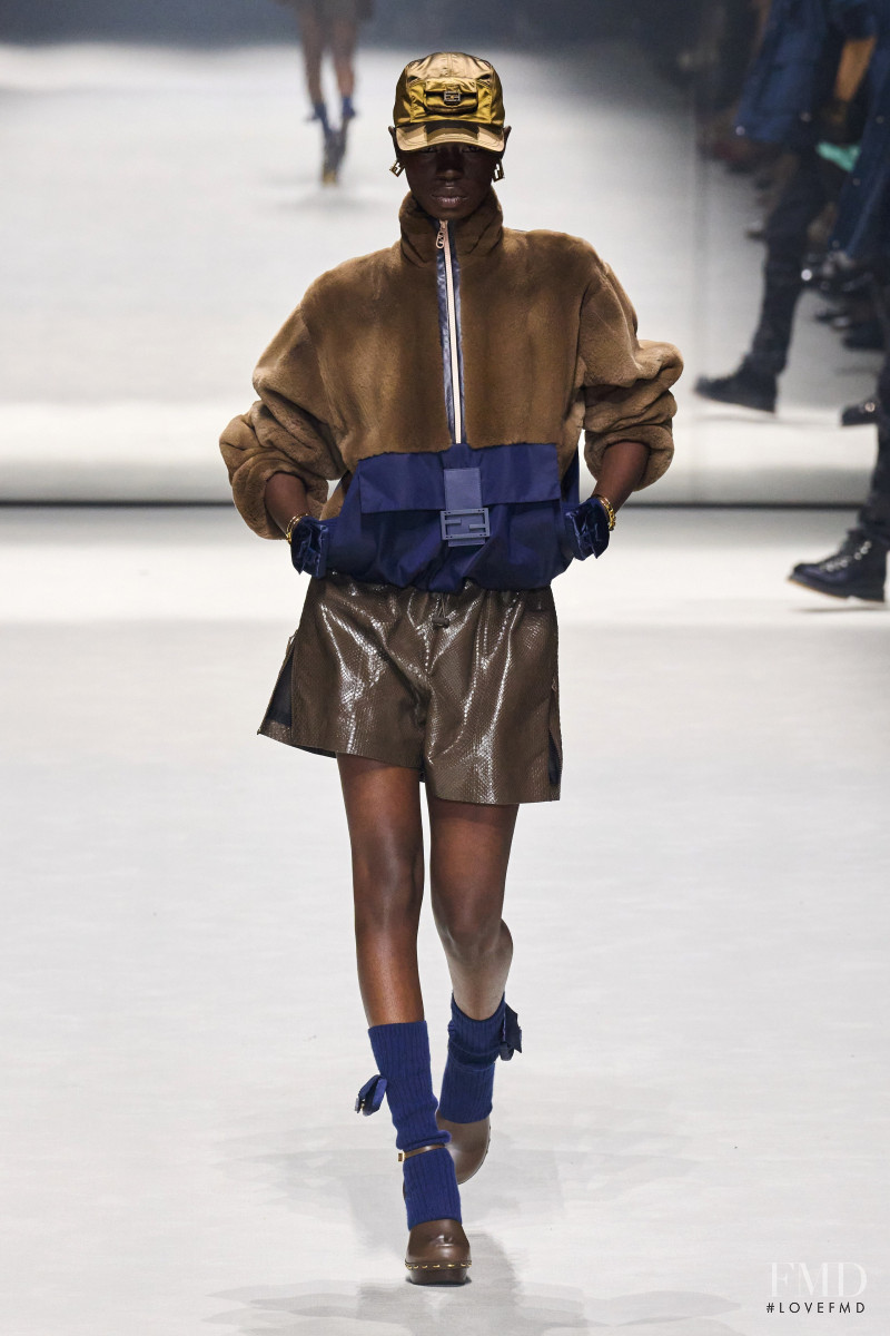 Zya Taylor featured in  the Fendi fashion show for Resort 2023