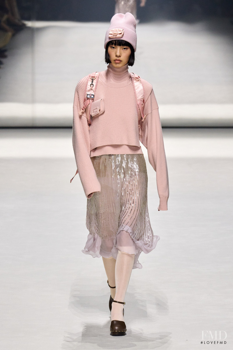 Feng Qisi featured in  the Fendi fashion show for Resort 2023
