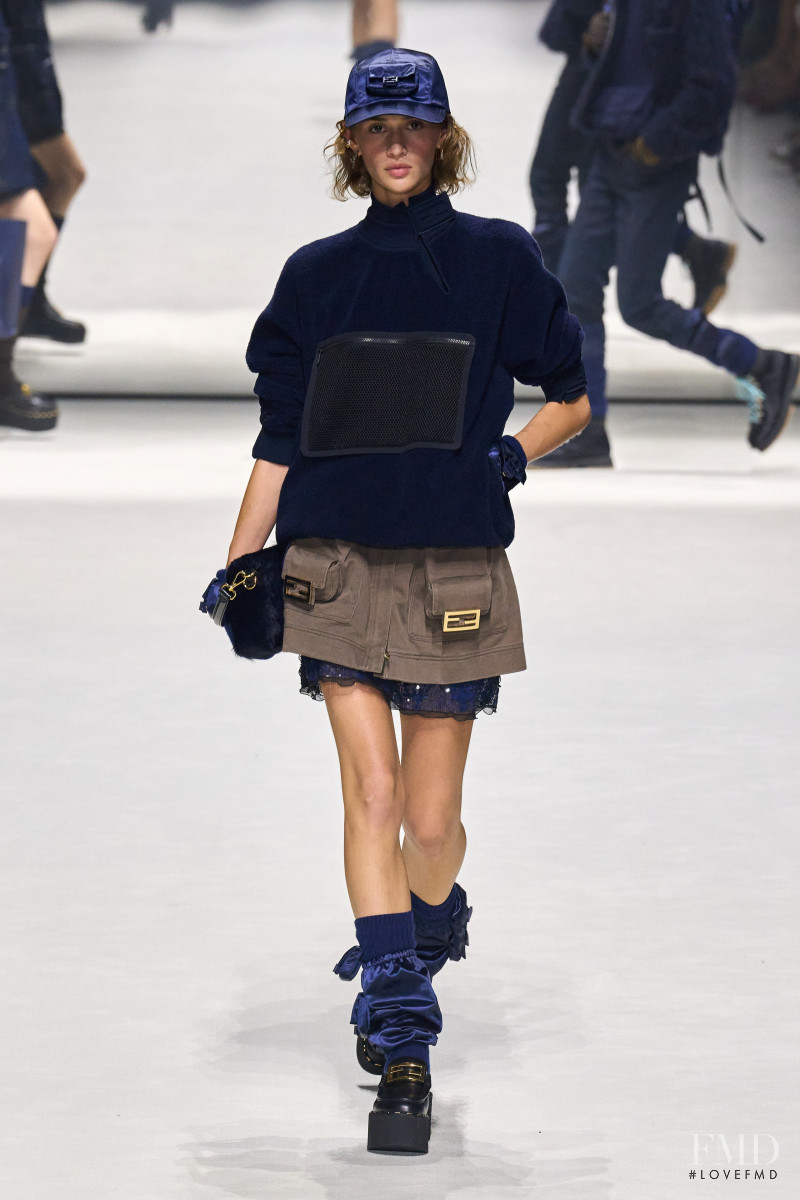 Quinn Elin Mora featured in  the Fendi fashion show for Resort 2023