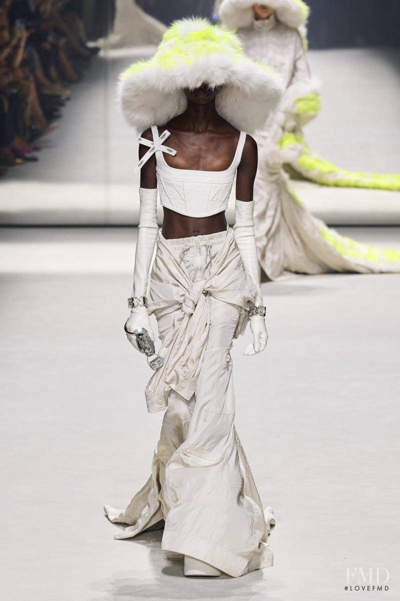 Alay Deng featured in  the Fendi fashion show for Resort 2023