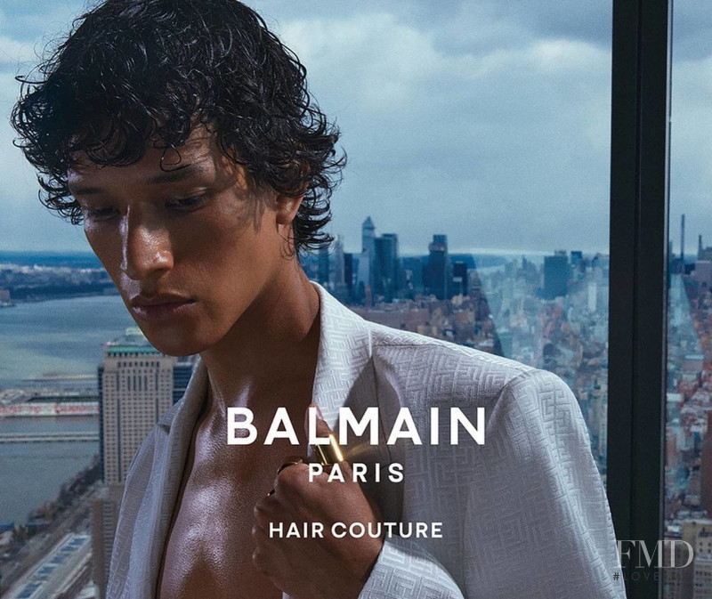 Magdaleno Delgado featured in  the Balmain advertisement for Spring/Summer 2022