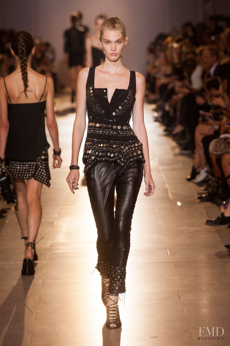 Irina Nikolaeva featured in  the Diesel Black Gold fashion show for Spring/Summer 2014