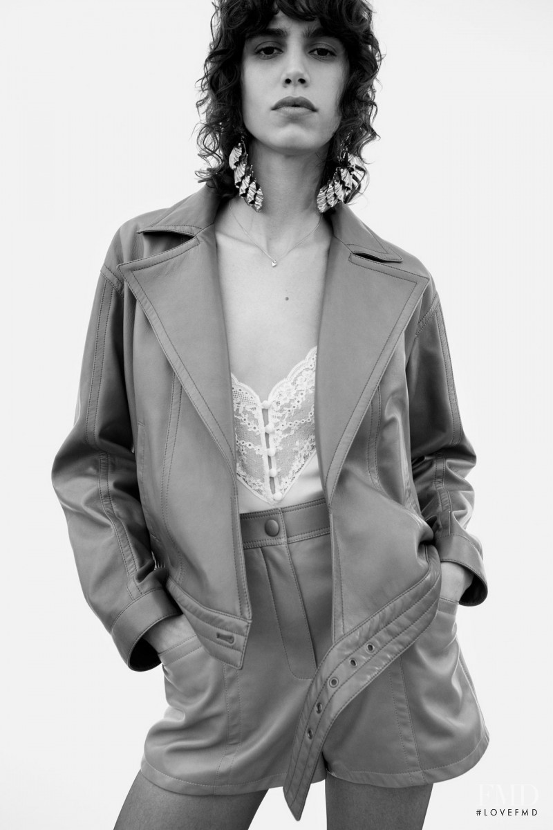 Mica Arganaraz featured in  the Saint Laurent lookbook for Resort 2021