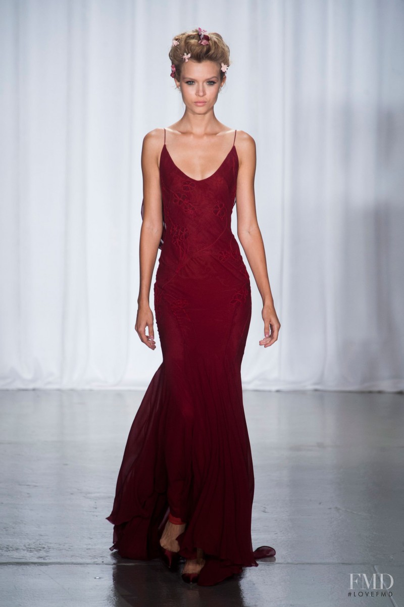 Josephine Skriver featured in  the Zac Posen fashion show for Spring/Summer 2014