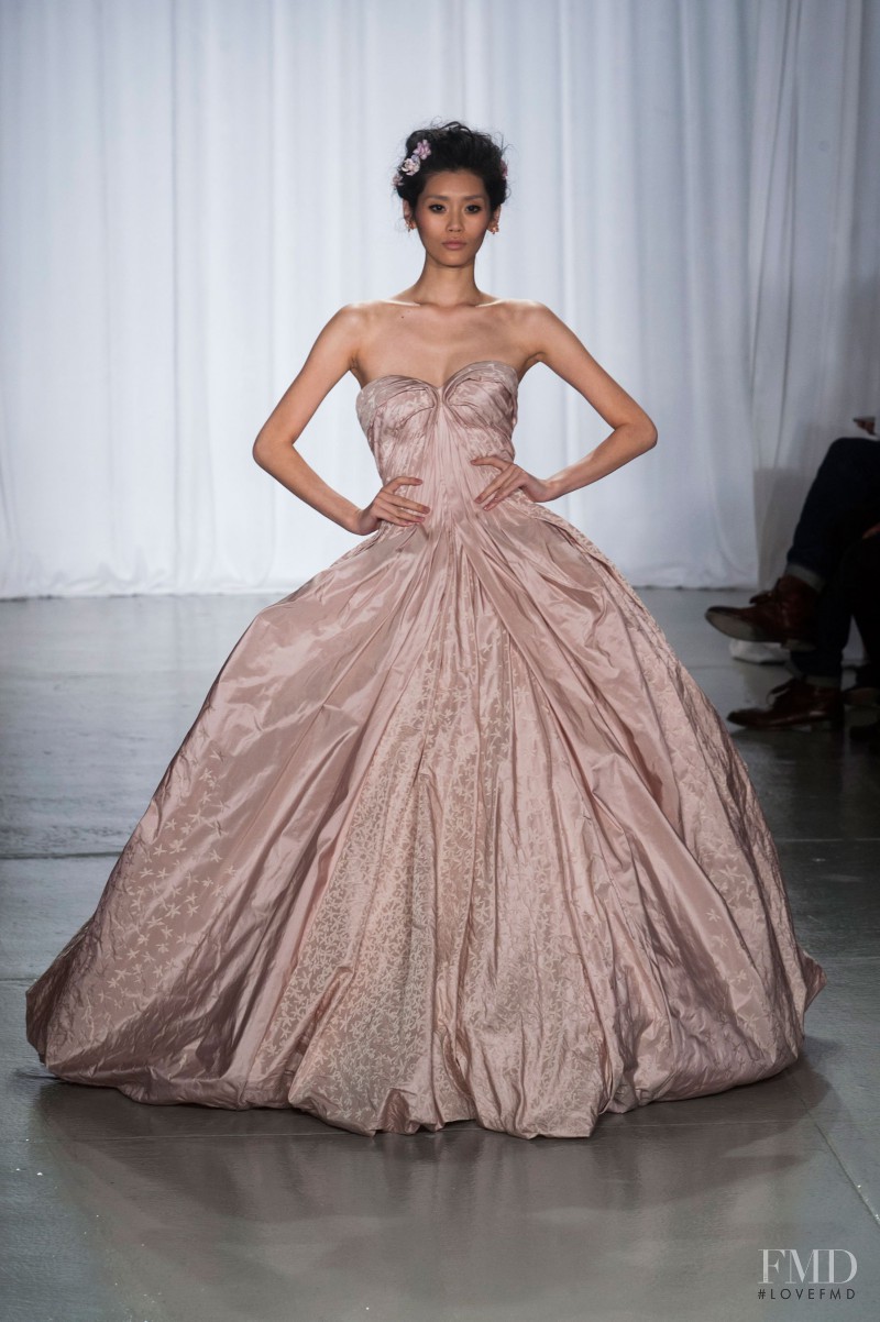 Ming Xi featured in  the Zac Posen fashion show for Spring/Summer 2014