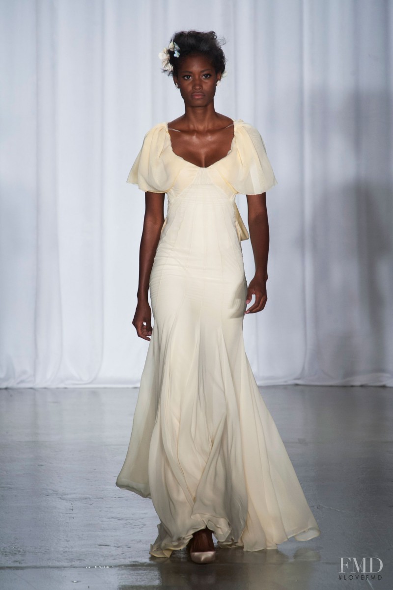 Melodie Monrose featured in  the Zac Posen fashion show for Spring/Summer 2014