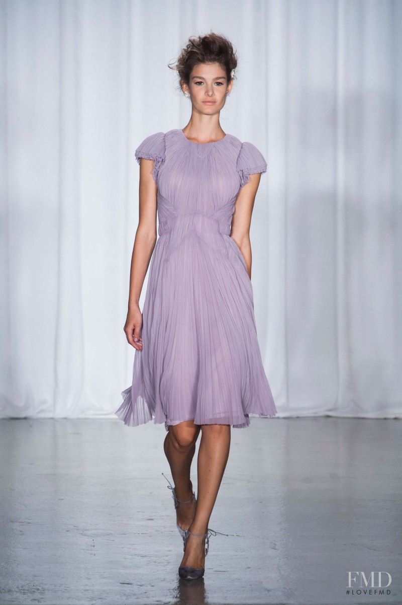 Ophélie Guillermand featured in  the Zac Posen fashion show for Spring/Summer 2014