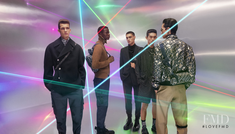 Lukas Gomann featured in  the Dior Homme Hajime Sorayama Capsule Collection advertisement for Pre-Fall 2019