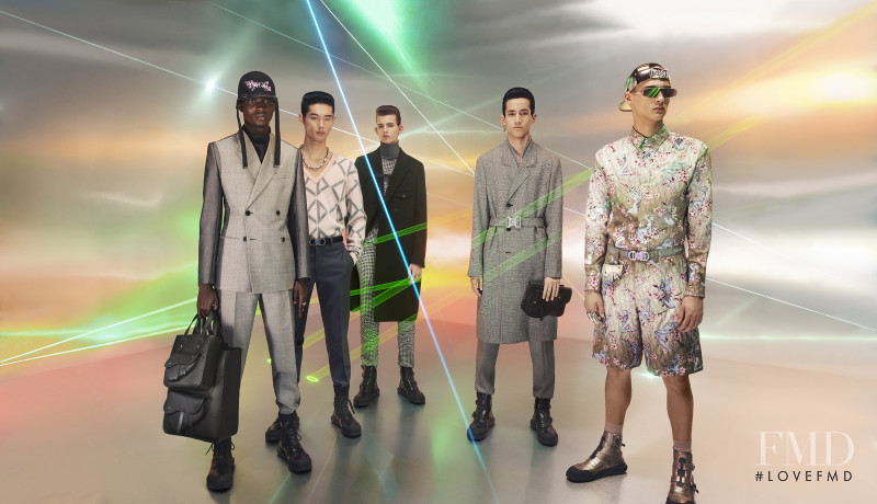 Lukas Gomann featured in  the Dior Homme Hajime Sorayama Capsule Collection advertisement for Pre-Fall 2019