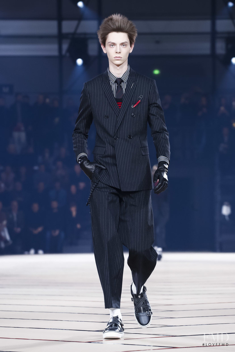 Paul Manniez featured in  the Dior Homme fashion show for Autumn/Winter 2017