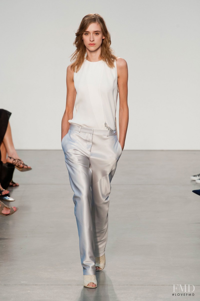 Katja Verheul featured in  the Thakoon fashion show for Spring/Summer 2014