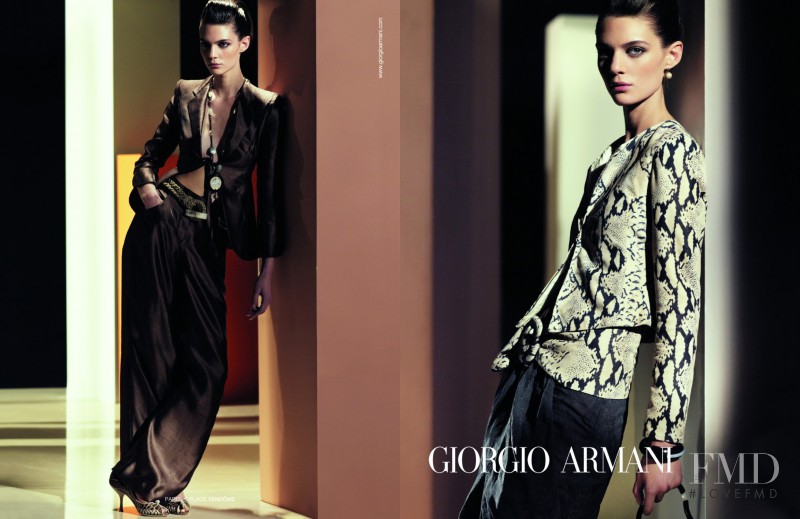 Marina Pérez featured in  the Giorgio Armani advertisement for Spring/Summer 2006