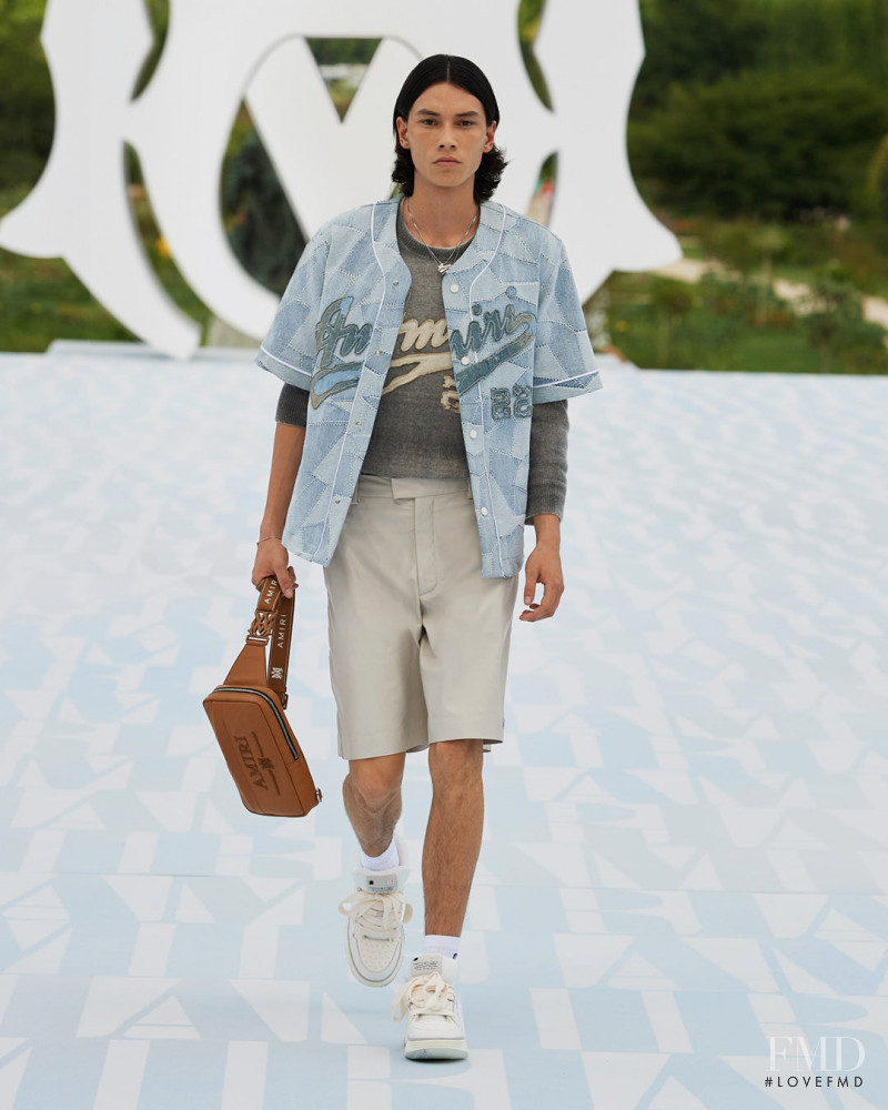 Eduards Kraule featured in  the Amiri fashion show for Spring/Summer 2023