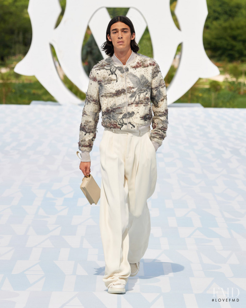 Matthias El Koulali featured in  the Amiri fashion show for Spring/Summer 2023