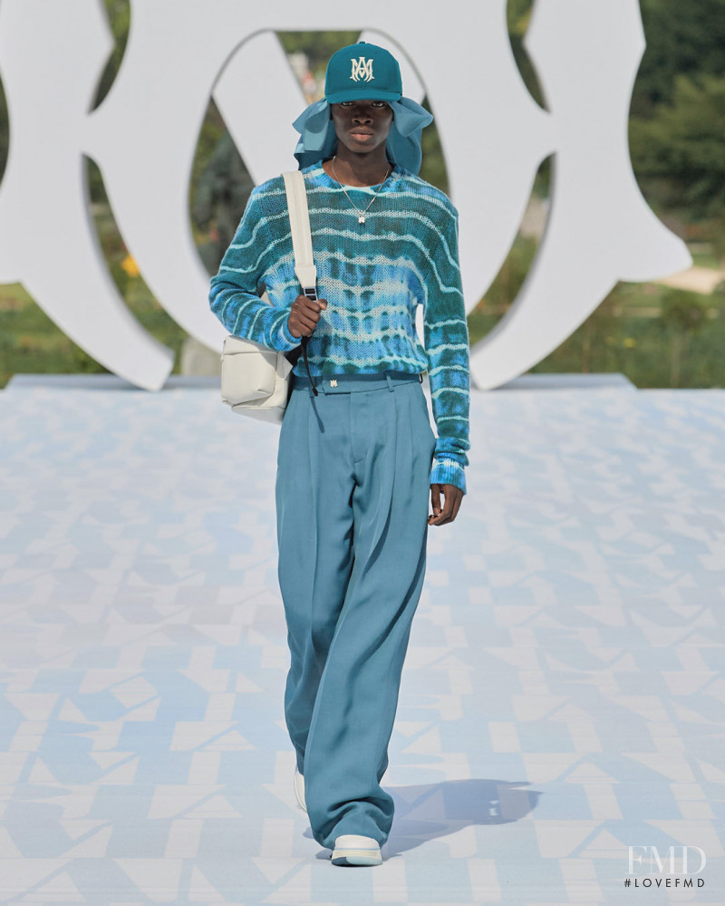 Kelvin George Amankwah featured in  the Amiri fashion show for Spring/Summer 2023
