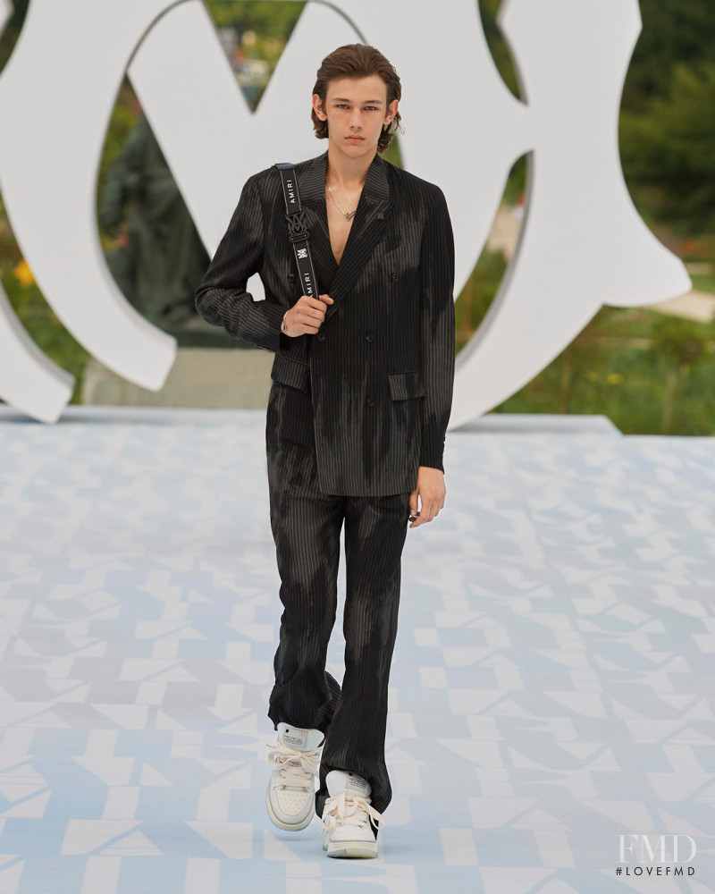 Jan Krivdic featured in  the Amiri fashion show for Spring/Summer 2023